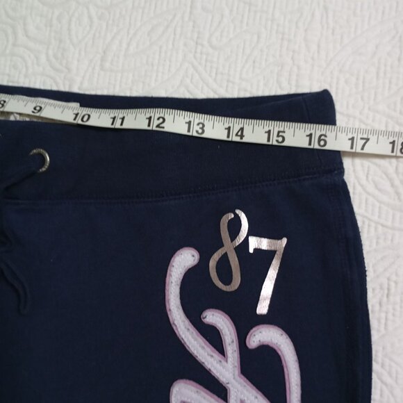 Aeropostale Navy Blue Graphic Sweatpants Casual Lounge Womens Large - Picture 7 of 9